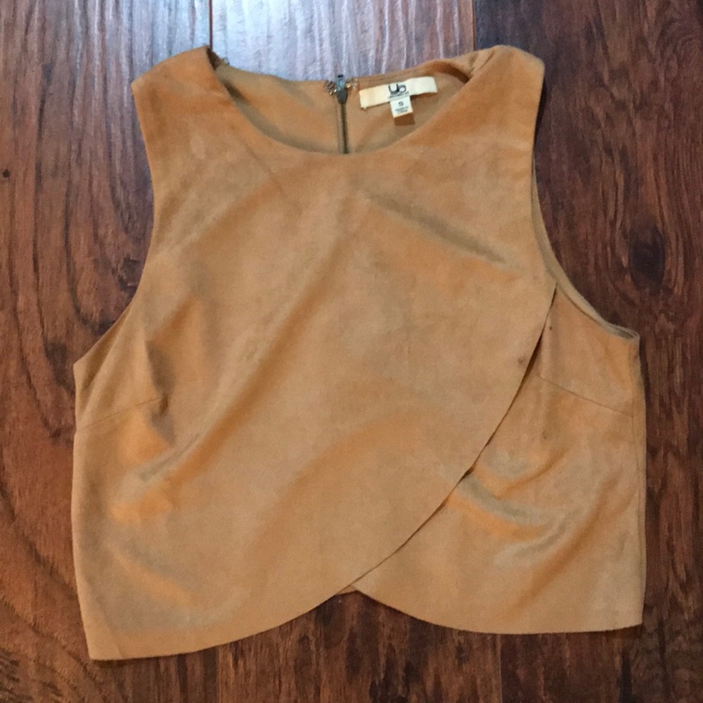 Tan Suede Crop Top